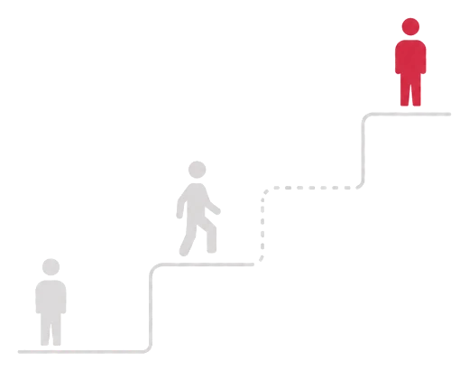 People fall behind